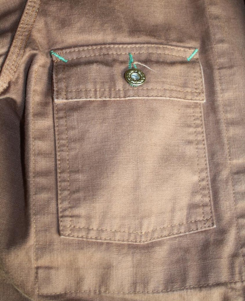 TCB chore coat chest pocket