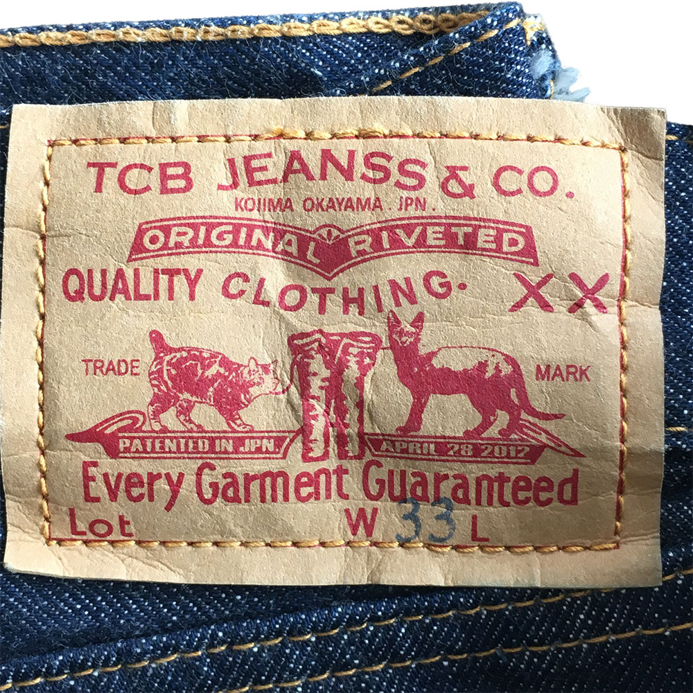 TCB jeans 60's paper patch