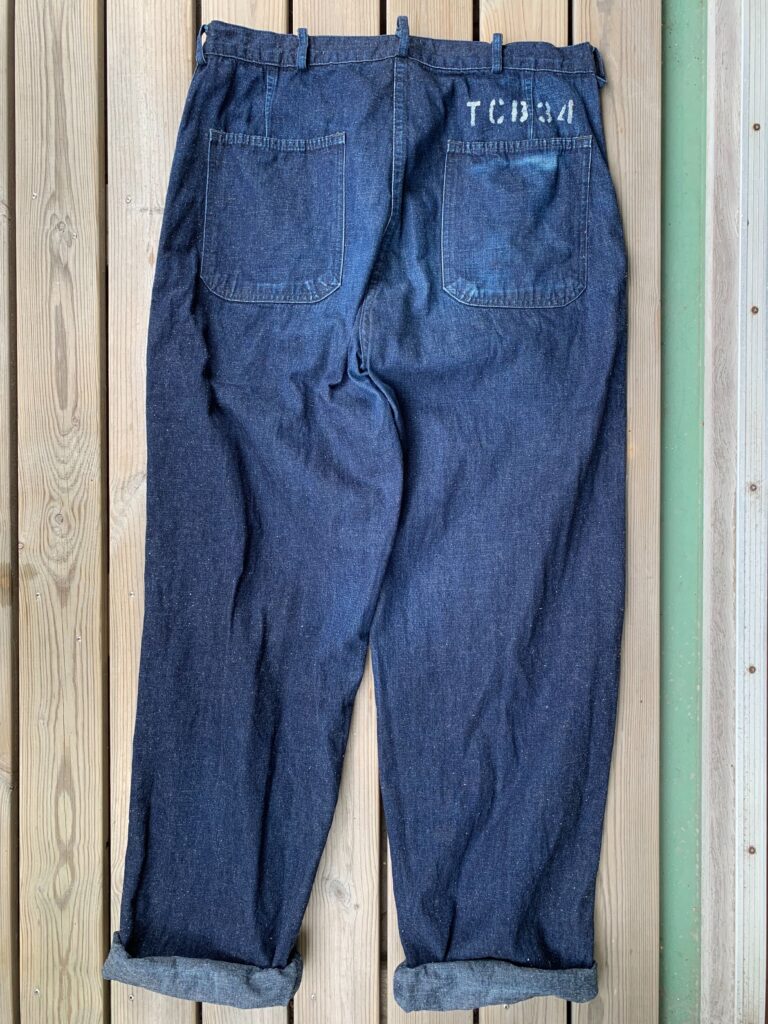 TCB Seamens trousers back 6 months of wear