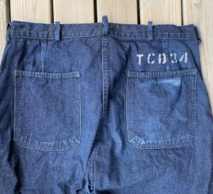 TCB Seamens trousers backpockets 6 months of wear